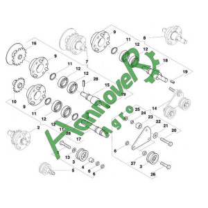 Позиція 8  Вузол підшипниковий в зборі AC823067, АС823067, Kverneland , Квернеланд